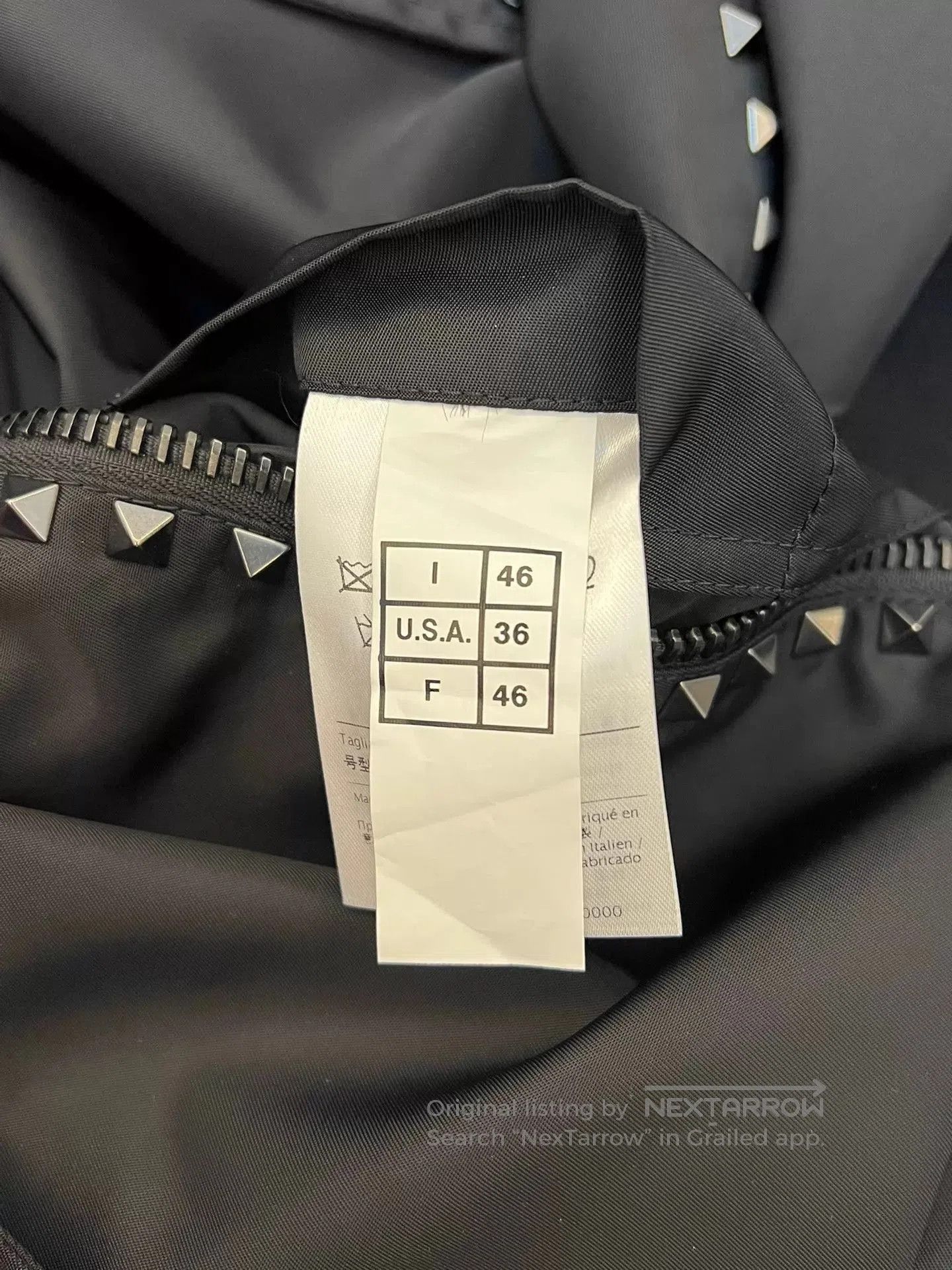 Valentino Black Studded Bomber Jacket with Zip Pockets. Size US S / EU 44-46 / 1 - 4 Thumbnail