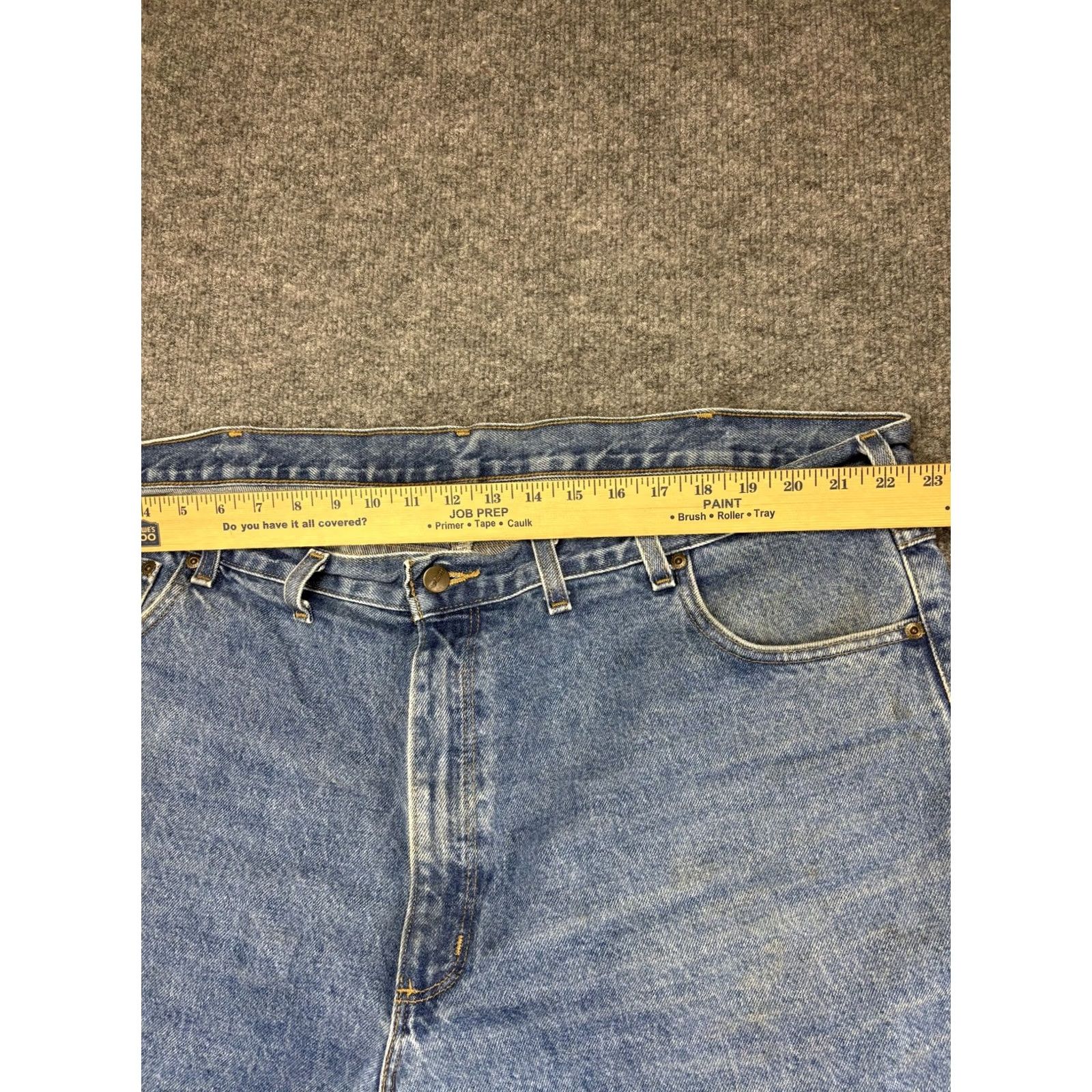 Carhartt Carhartt Jeans Mens Blue Denim Relaxed Fit Workwear Distressed Heavy Fading Size US 30 / EU 46 - 3 Thumbnail