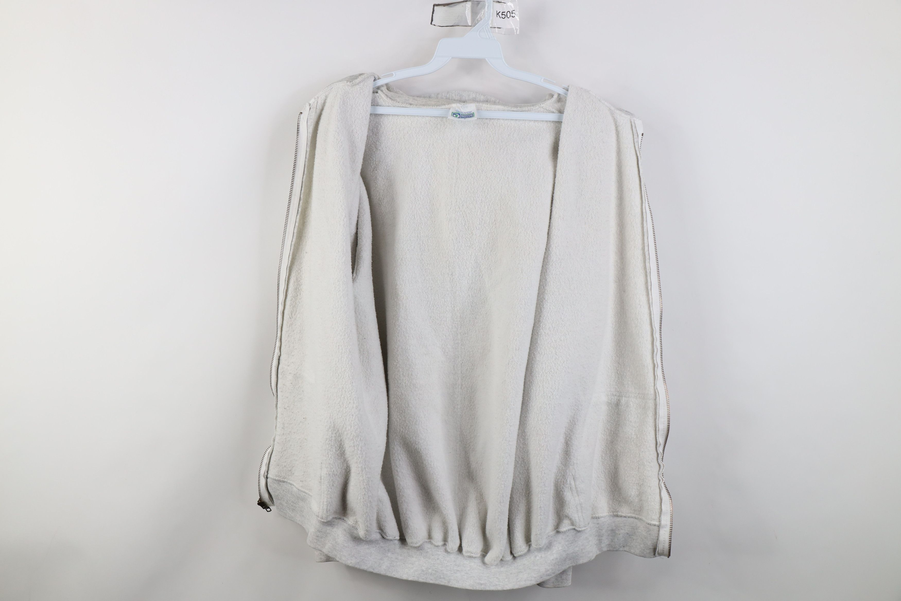Vintage Vintage 90s Streetwear Full Zip Hoodie Sweatshirt Gray USA Size US L / EU 52-54 / 3 - 12 Thumbnail