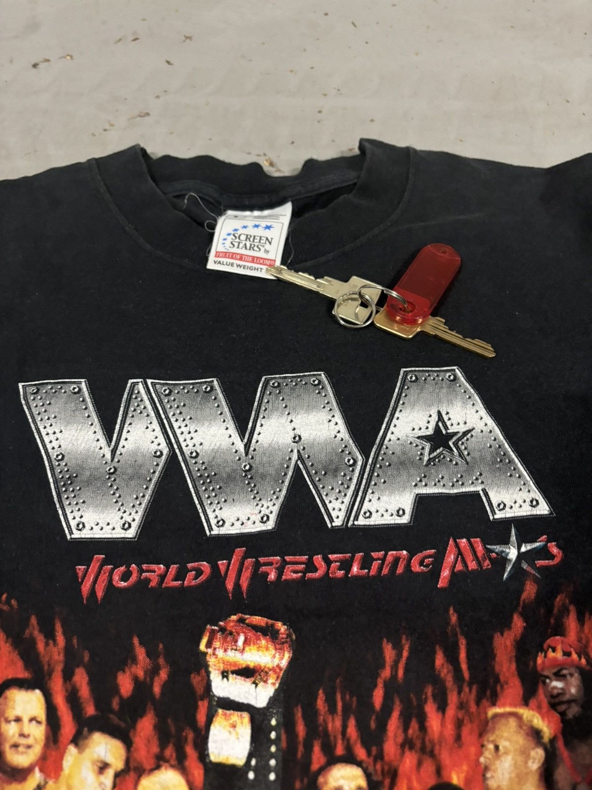 Vintage × WWE Vintage Word Wrestling All Stars Y2K WWE Tee Size US S / EU 44-46 / 1 - 3 Thumbnail