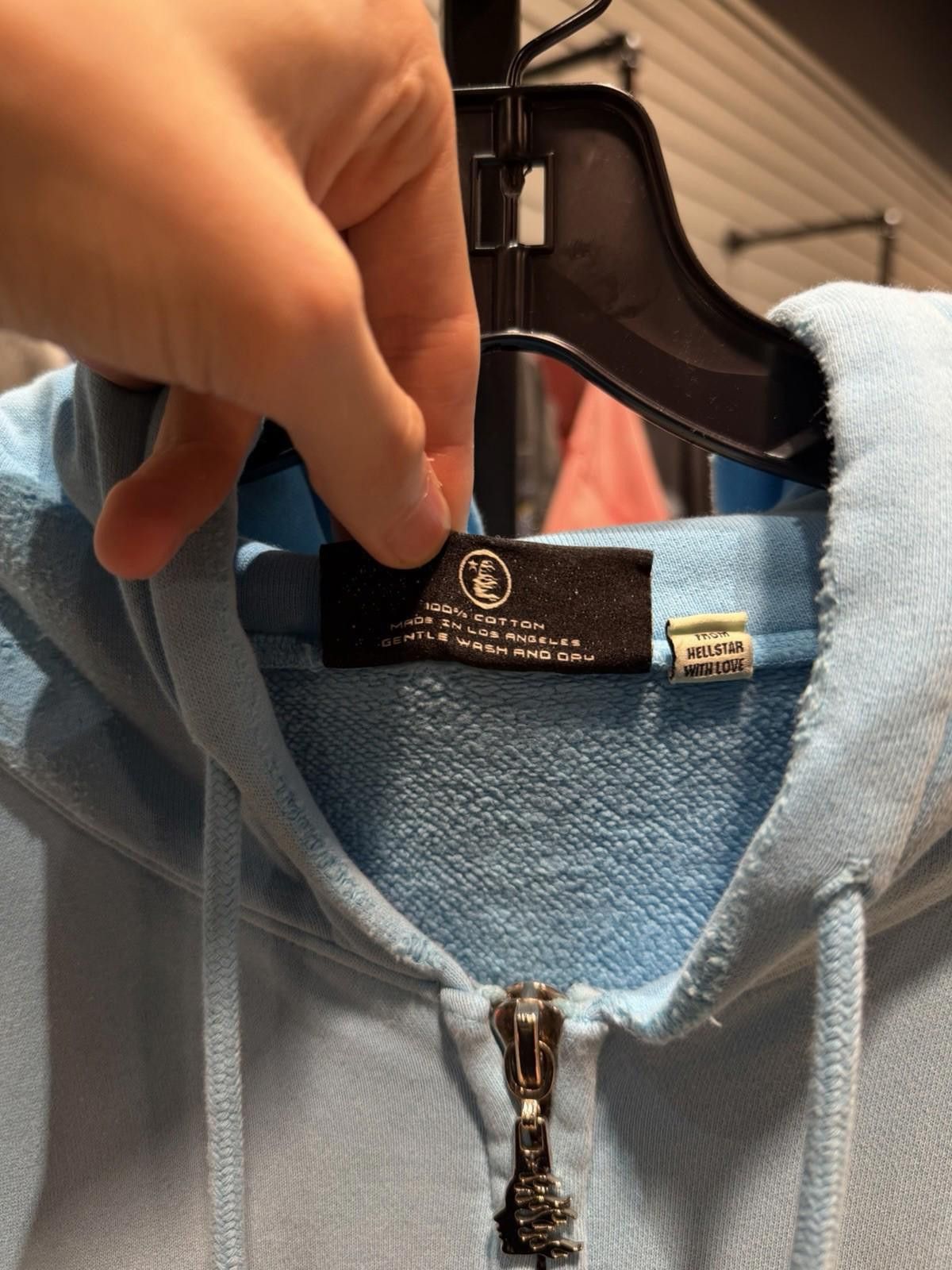 HELLSTAR Hellstar Heavyweight Fleece Gray Zip Hoodie Baby Blue Medium Size US M / EU 48-50 / 2 - 11 Thumbnail