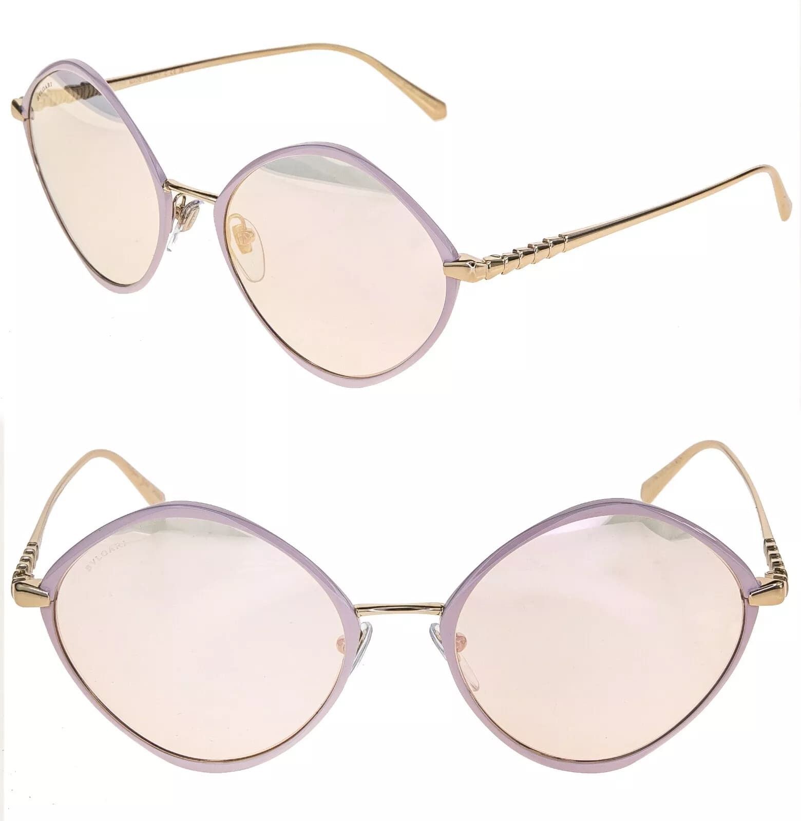 Bvlgari BVLGARI Le Gemme 6186 Pink Enamel 18K Mirrored Gold BV6186K Size ONE SIZE - 1 Thumbnail