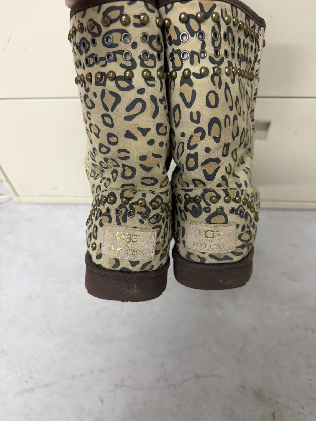 Jimmy Choo Jimmy Choo x UGG Studded Cheetah Print Sherling Boot Size US 8.5 / EU 41-42 - 3 Thumbnail
