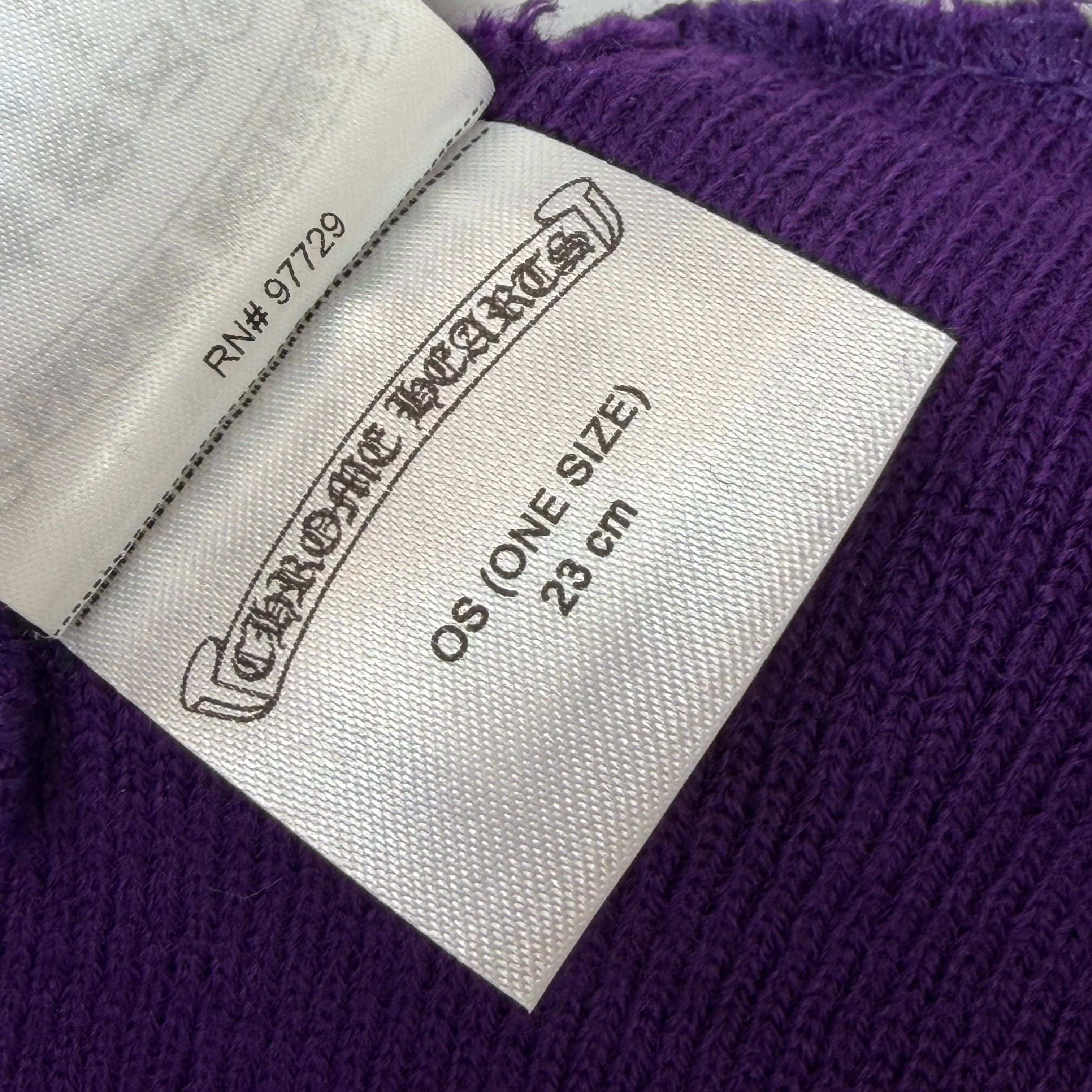 Chrome Hearts Chrome Hearts Red Triple Cross Purple Beanie Size ONE SIZE - 4 Thumbnail