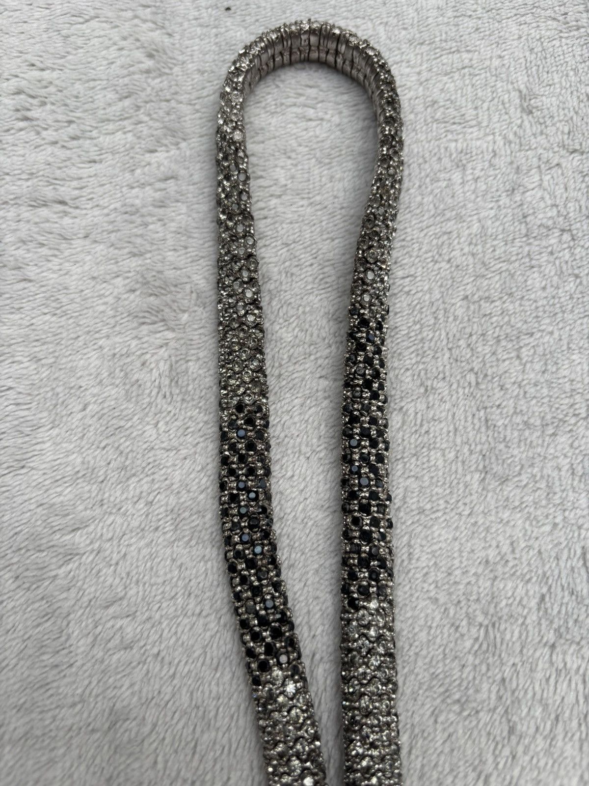 Valentino Valentino Snake Swarovski Crystal Silver Necklace Belt Size ONE SIZE - 13 Thumbnail