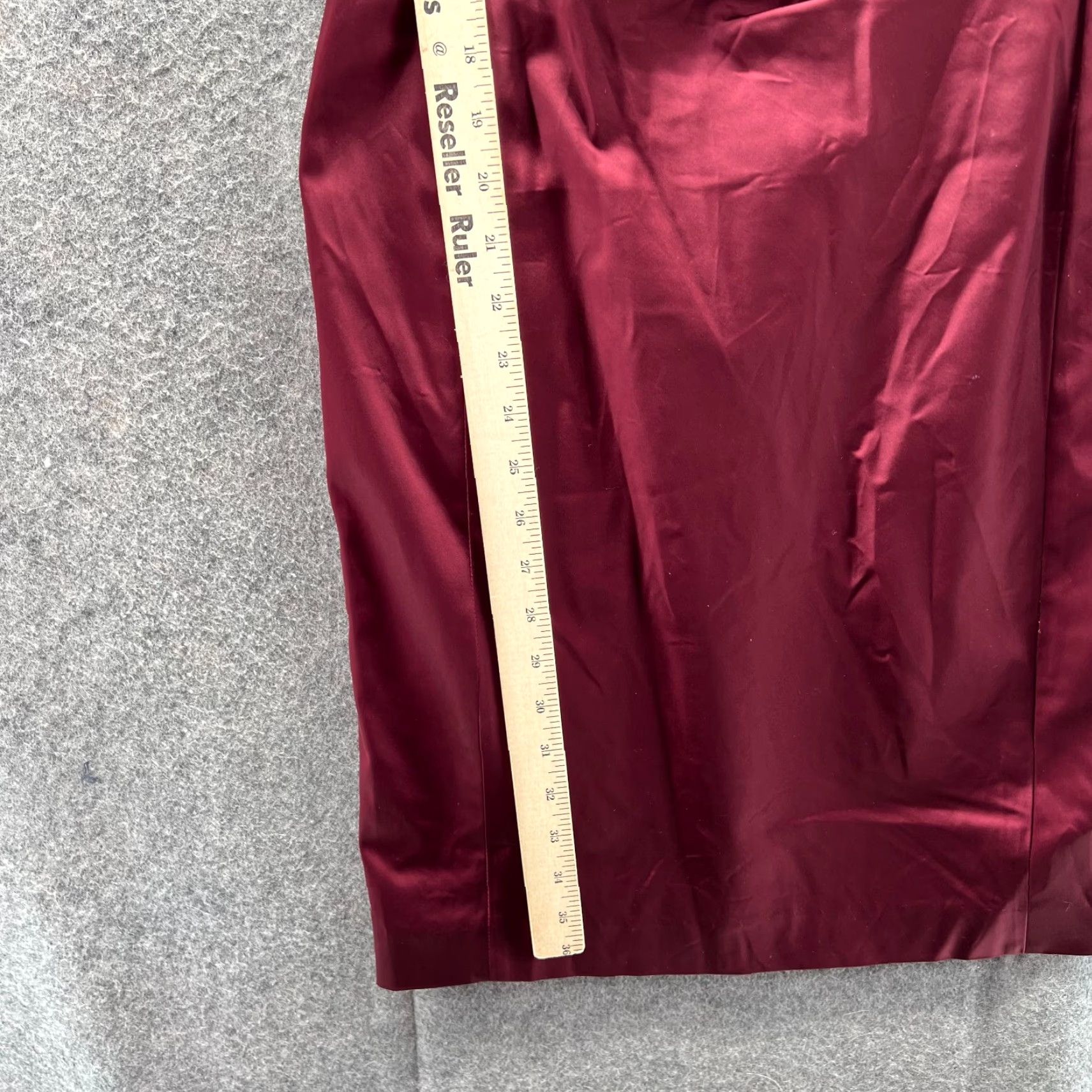Ralph Lauren VINTAGE? (No) Lauren Ralph Lauren Dress Women 6 Red Wine Satin Pencil Shift Cocktail Party Size M / US 6-8 / IT 42-44 - 3 Thumbnail