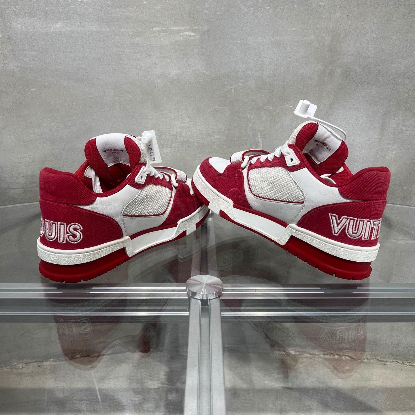 Louis Vuitton LV Trainer White/Red Velcro UK3/37 Size US 6 / IT 36 - 5 Thumbnail