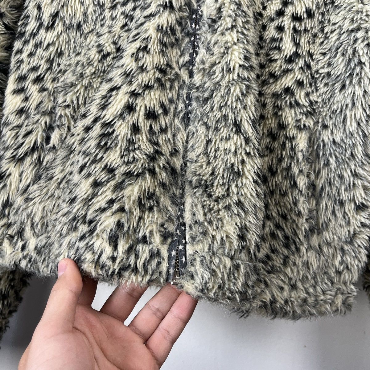 Miss Sixty Vintage Leopard Faux Fur Hood Jacket Bershka Mohair Fuzzy Size M / US 6-8 / IT 42-44 - 5 Thumbnail
