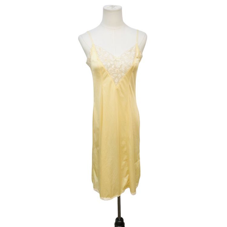 Dior Dior Yellow Lace Slip Dress Size S Size S / US 4 / IT 40 - 1 Thumbnail