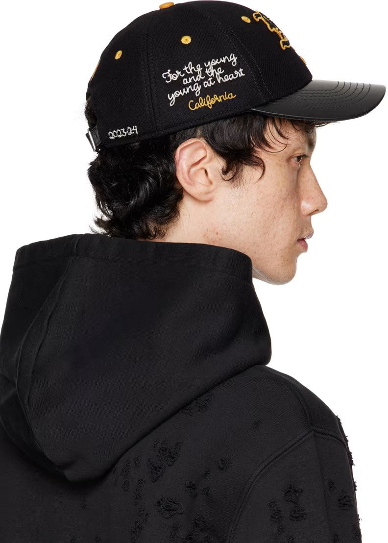 Amiri AMIRI Black & Yellow 'MA' Varsity Cap Size ONE SIZE - 3 Thumbnail