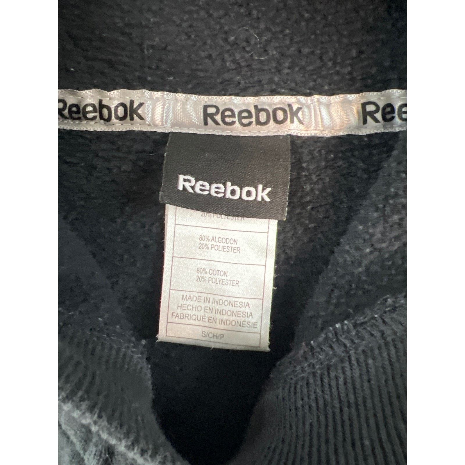 Reebok Reebok Mens Black Athletic Hoodie Pullover Logo SM Size US S / EU 44-46 / 1 - 3 Thumbnail