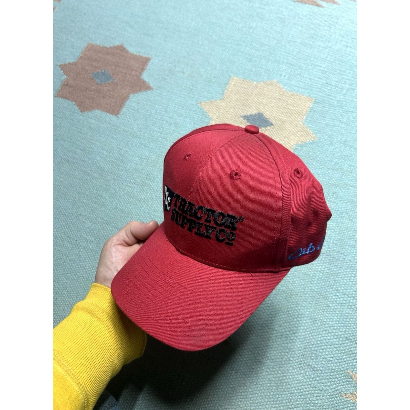 Vintage Tractor Supply Co strapback hat cap Huskee Cub Cadet farm red adjustable TSC Men Size Adjustable Hat Size ONE SIZE - 3 Thumbnail