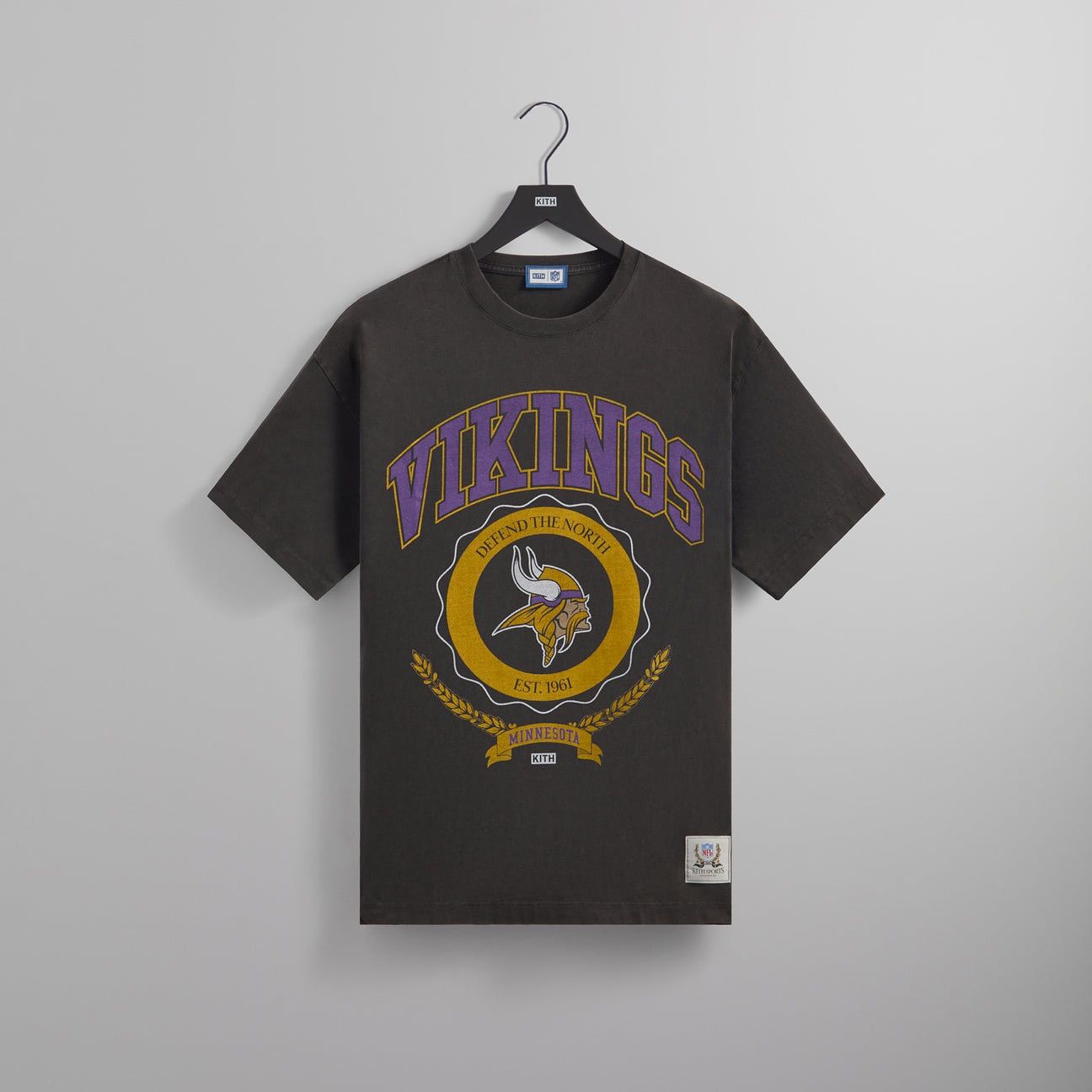 Image of Kith x Nfl Minnesota Vikings Vintage Tee in Black, Men's (Size XL)