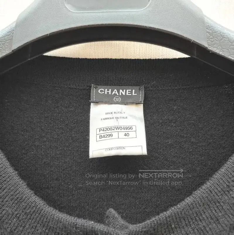 Chanel Chanel Black Wool Blend Midi Dress . Size L / US 10 / IT 46 - 3 Thumbnail