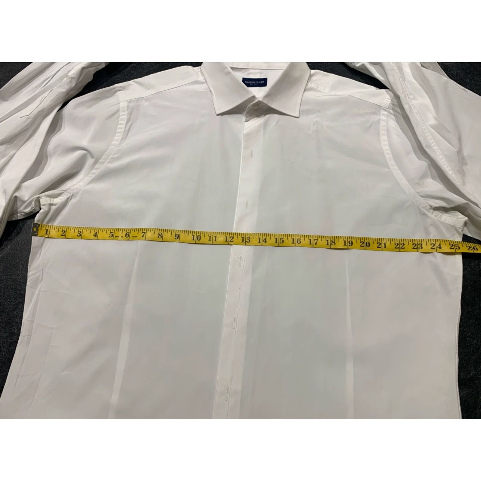 Vintage VINTAGE Proper Cloth Tuxedo Shirt White Formal French Cuffs Adult Size 18 Dress Shirt Size 48R - 7 Thumbnail