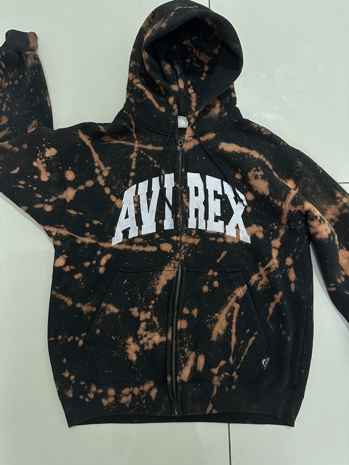 Avirex Avirex Hoodie Jacket Embroidery Logo Design Acid Washed Size US L / EU 52-54 / 3 - 3 Thumbnail