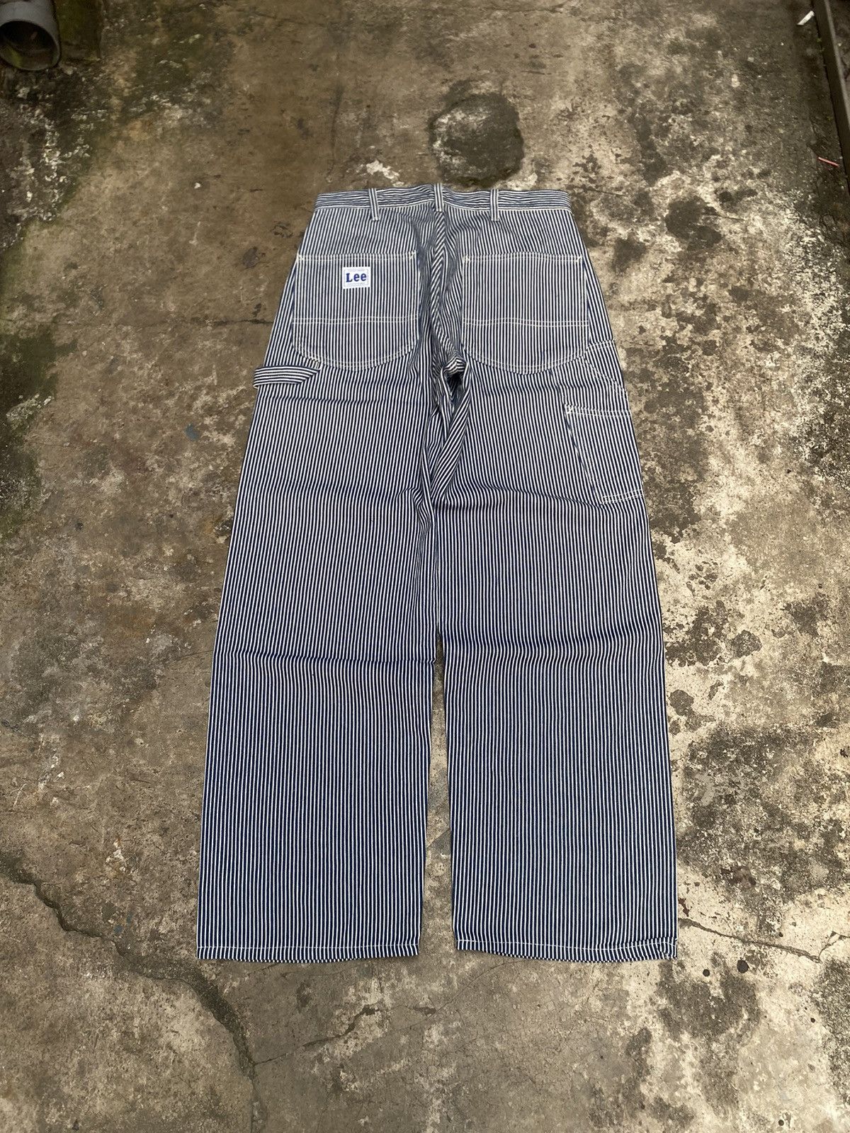 Lee Baggy Lee Hickory Stripe Carpenter Pants Size US 31 - 1 Thumbnail
