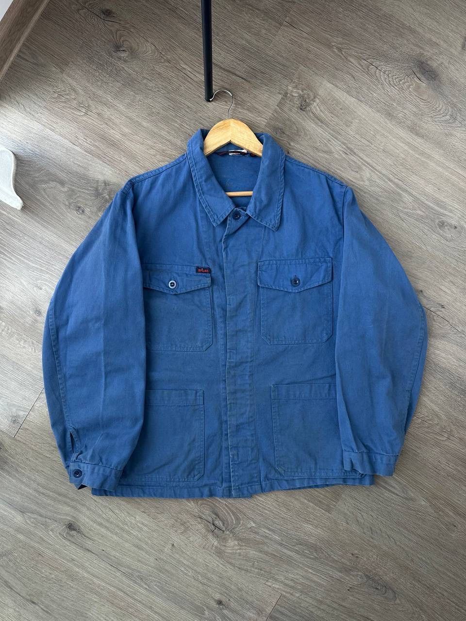 Japanese Brand × Vintage Vintage Japanese Blue Workwear 90’s Spilag Faded Shirt Size US L / EU 52-54 / 3 - 1 Thumbnail