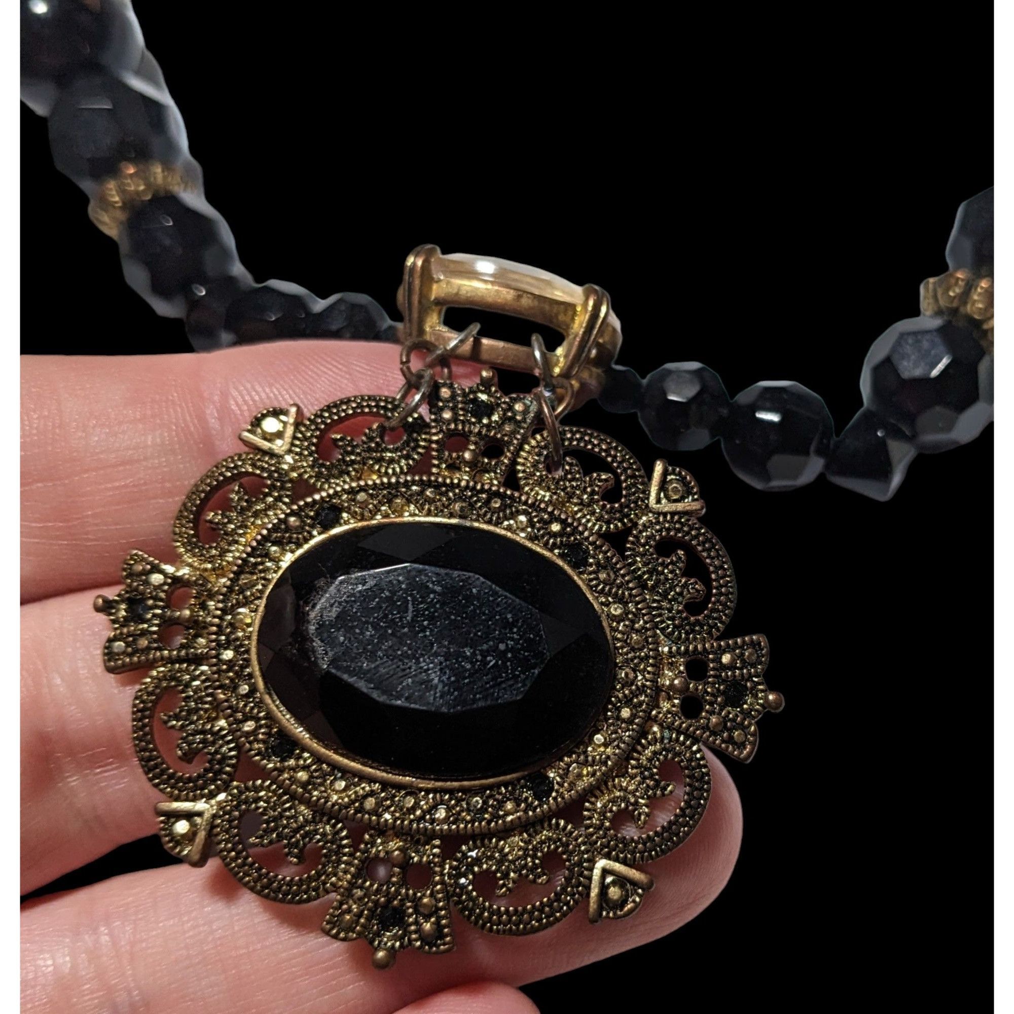 Other Upcycled Vintage Victorian Gemmed Necklace Size ONE SIZE - 4 Thumbnail