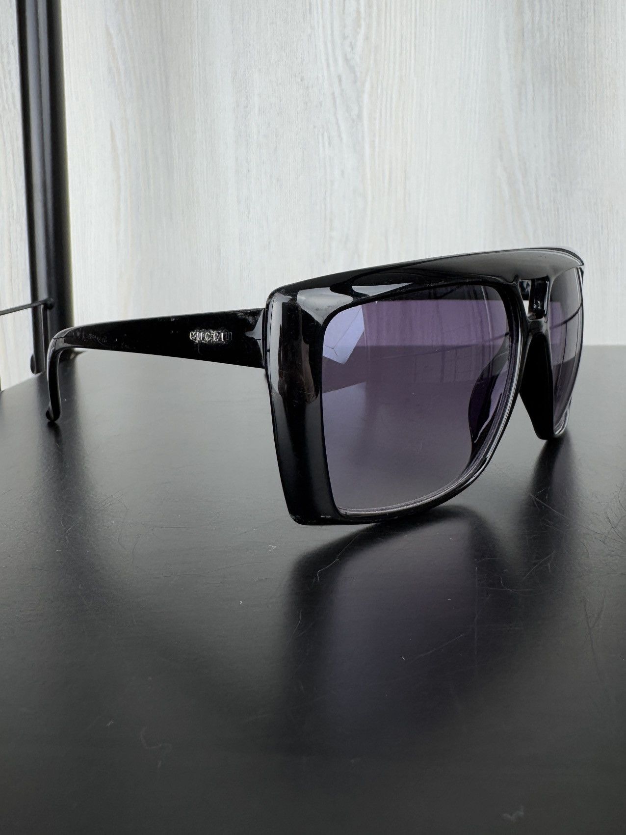 Gucci Gucci Navigator Frame black unisex sunglasses Size ONE SIZE - 4 Thumbnail