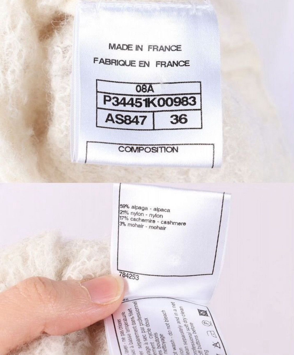 Chanel Chanel 2008 Runway Pattern Cashmere Alpaca Mohair Sweater Size XS / US 0-2 / IT 36-38 - 7 Thumbnail