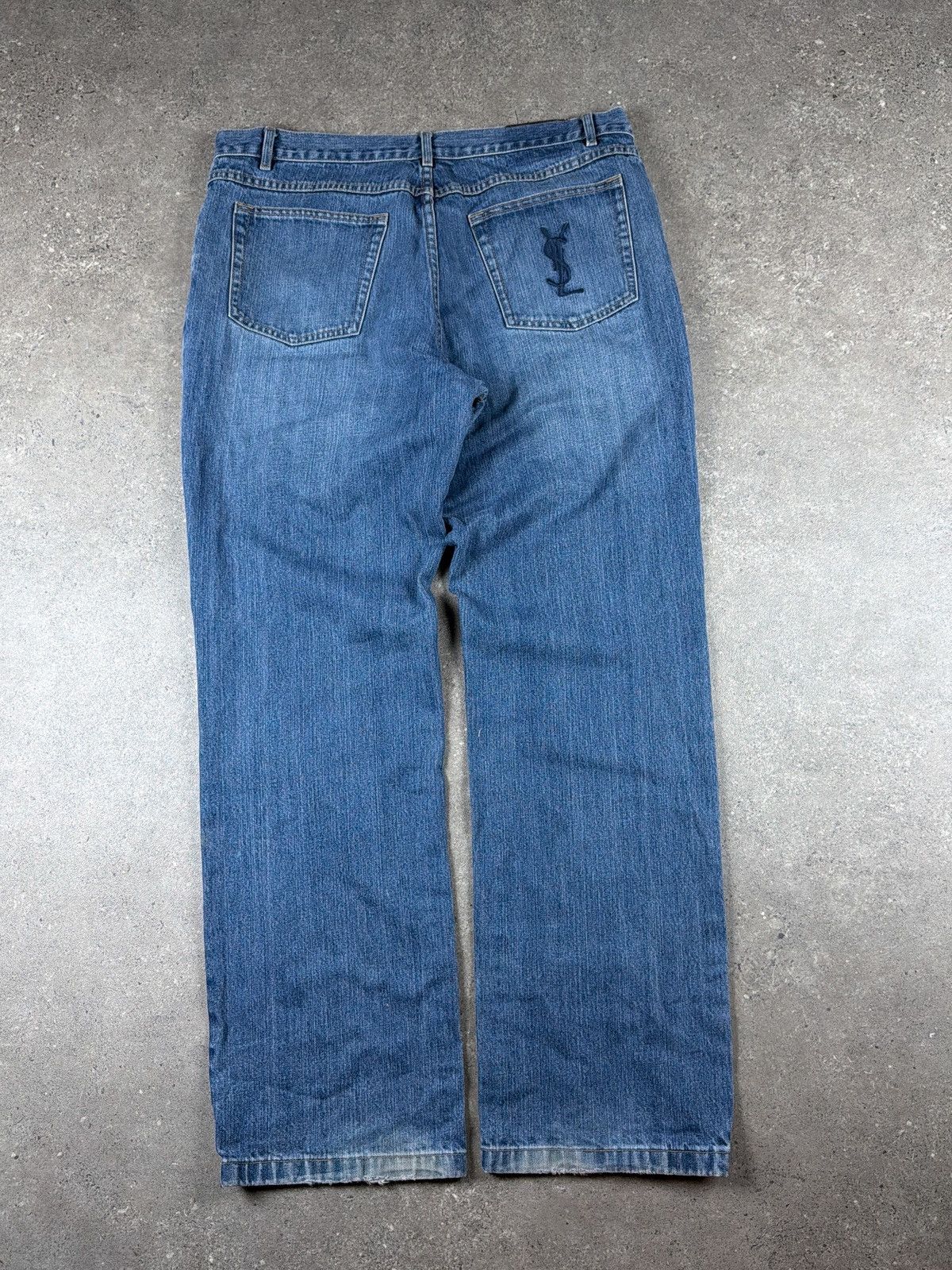 Yves Saint Laurent 38x34 YSL Jeans Denim Pants Blue Vintage y2k 