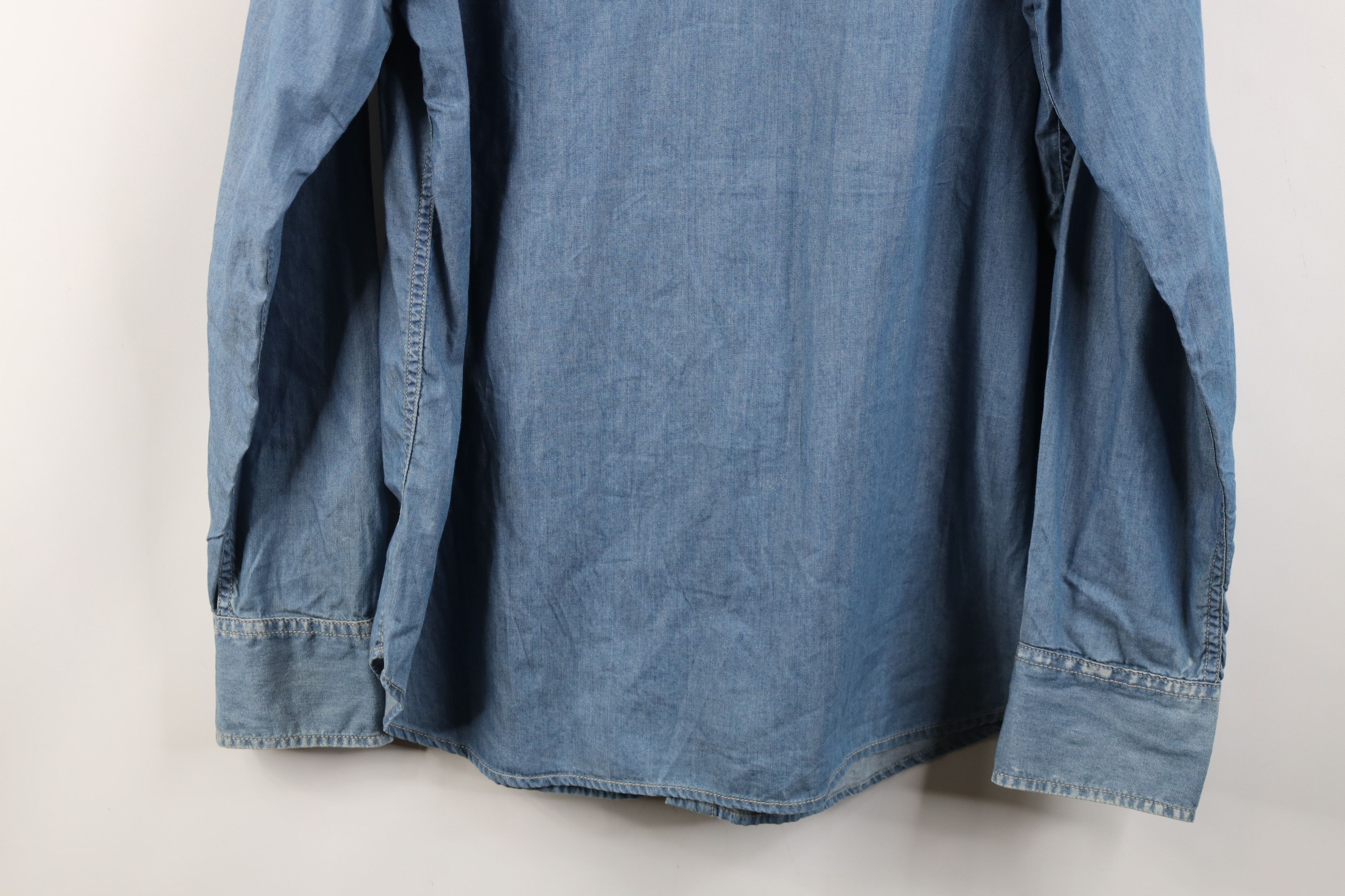 Lucky Brand Vintage Lucky Brand Western Rodeo Denim Snap Button Shirt Size US L / EU 52-54 / 3 - 16 Thumbnail