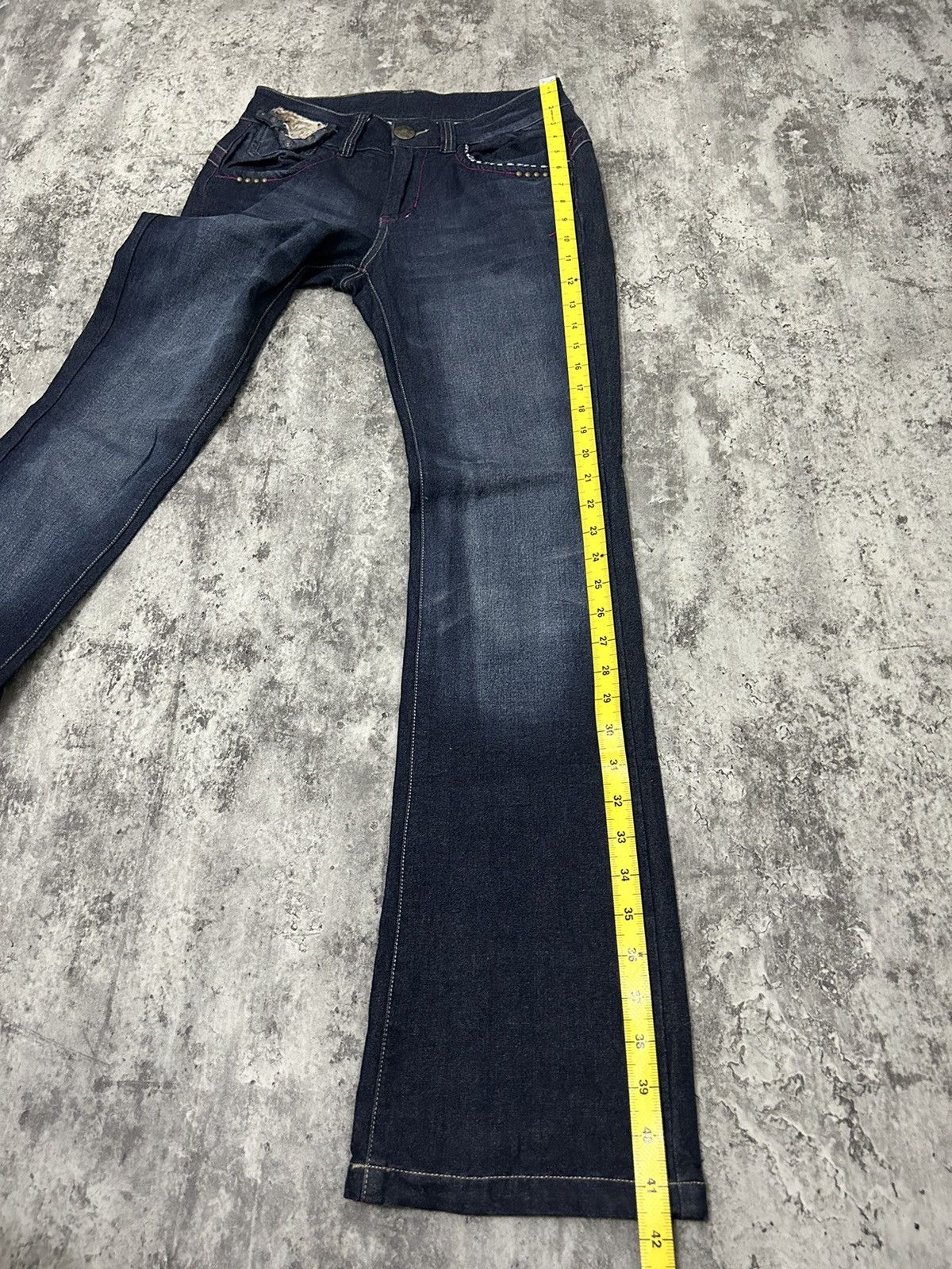 If Six Was Nine × Le Grande Bleu (L.G.B.) × Tornado Mart Maliani Mudwash Studded Boot Cut Jeans Size US 28 / EU 44 - 23 Thumbnail