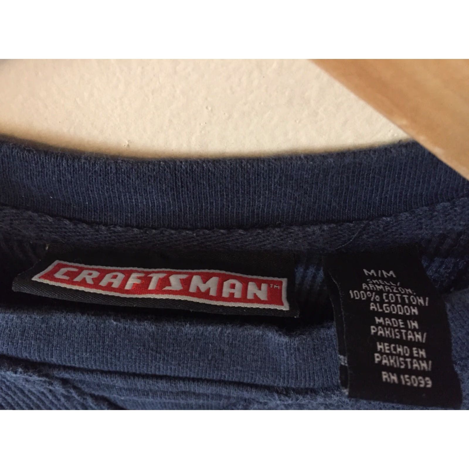 Vintage CRAFTSMAN Long Sleeve Men’s Pullover Shirt Blue Knit 100% Cotton #15099 Size M Indigo Blue Crew Neck Size US M / EU 48-50 / 2 - 8 Thumbnail