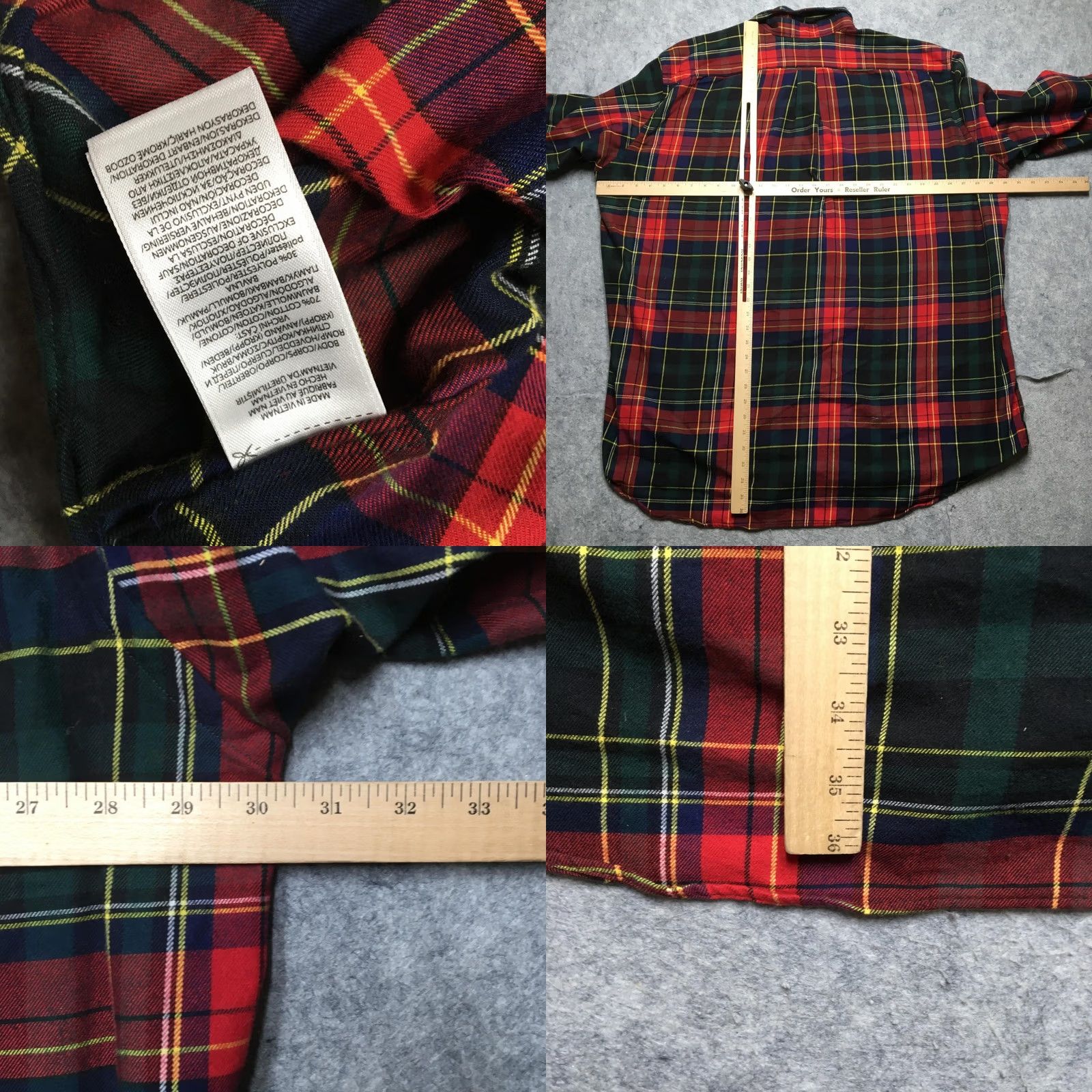 Ralph Lauren Ralph Lauren Performance Shirt Mens 3XLT Red Plaid Button-Down Flannel Classic Shirt Size US XXL / EU 58 / 5 - 8 Thumbnail