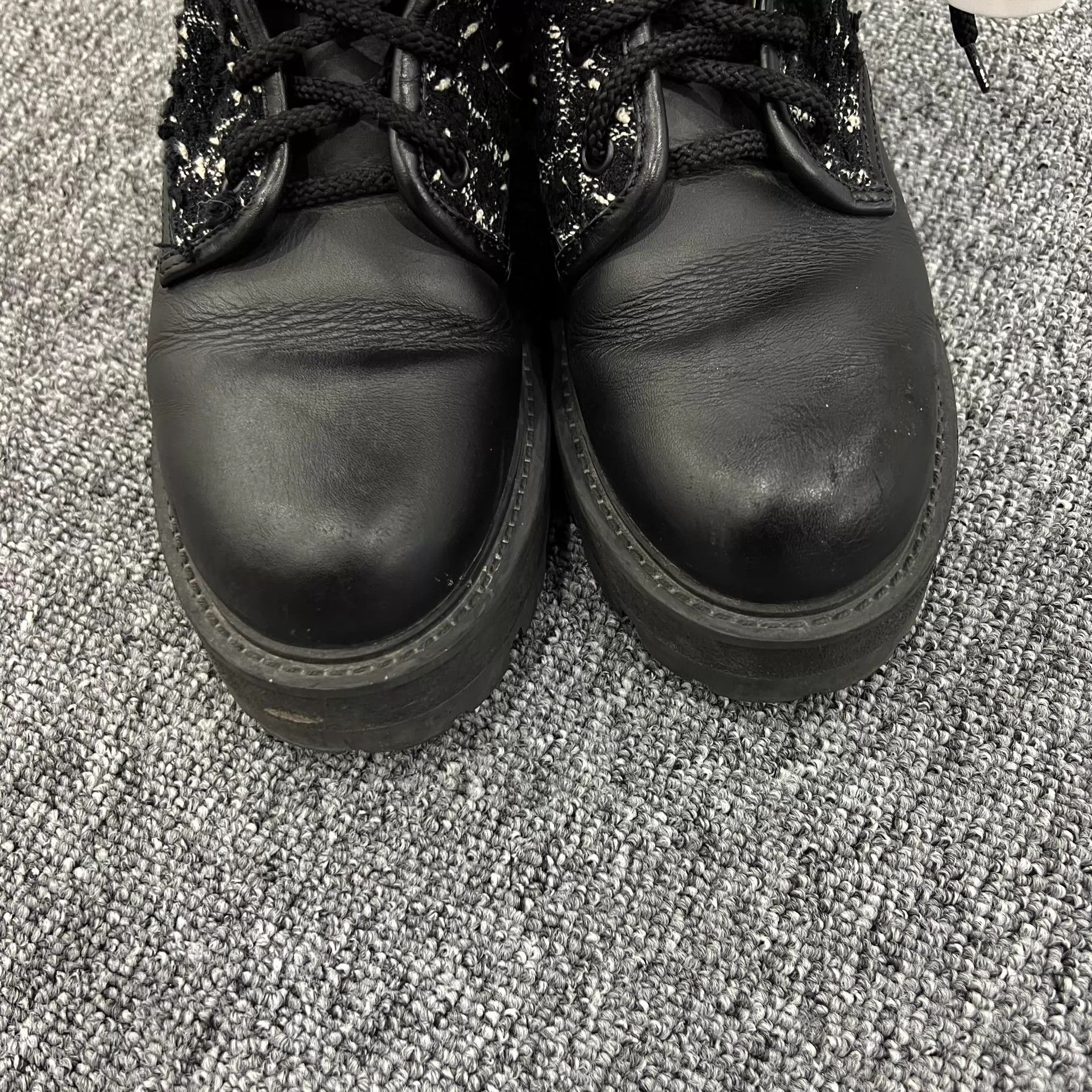 Dior Dior D-major slogan check tweed midcalf boots 36.5 Size US 6 / IT 36 - 4 Thumbnail