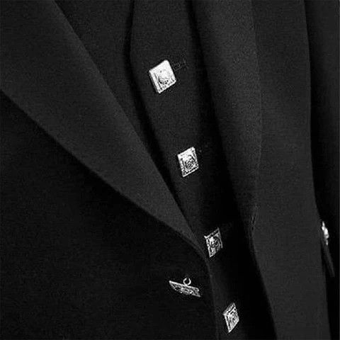Handmade × Other Argyle Black Jacket & Vest Scottish Formal Outfit M Size US M / EU 48-50 / 2 - 4 Thumbnail