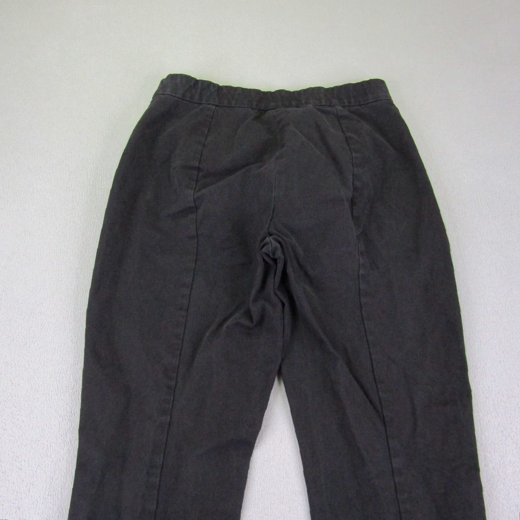 Everlane VINTAGE Everlane Pants Women 8 Black Side Zip High Rise Ankle Crop Stretch Slacks Flex Chino Regular 26.5in Inseam Womens Pants Size 28" / US 6 / IT 42 - 6 Thumbnail