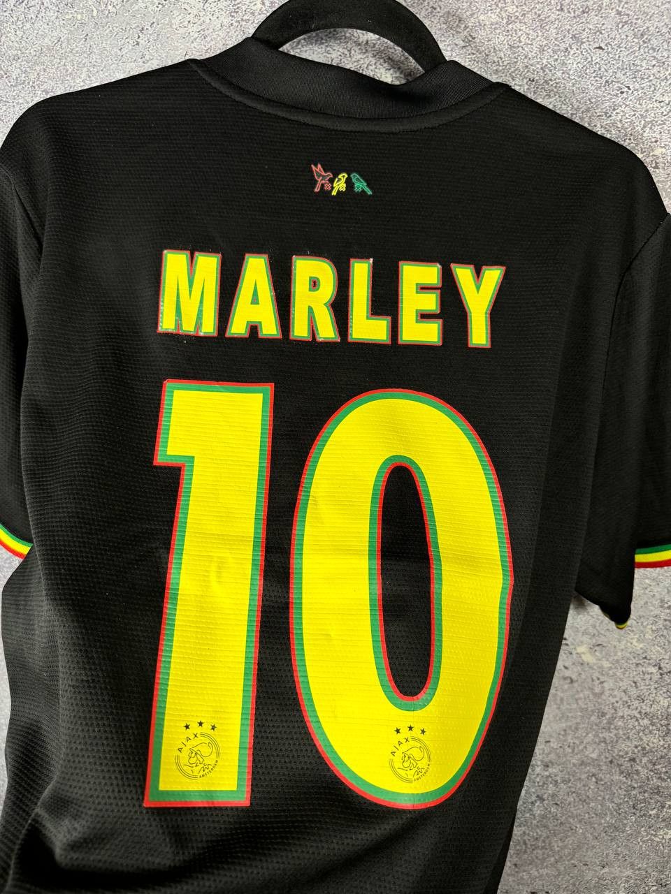 Vintage MARLEY Vintage AJAX 2021/22 Third Fan Soccer Jersey Size US XXL / EU 58 / 5 - 13 Thumbnail