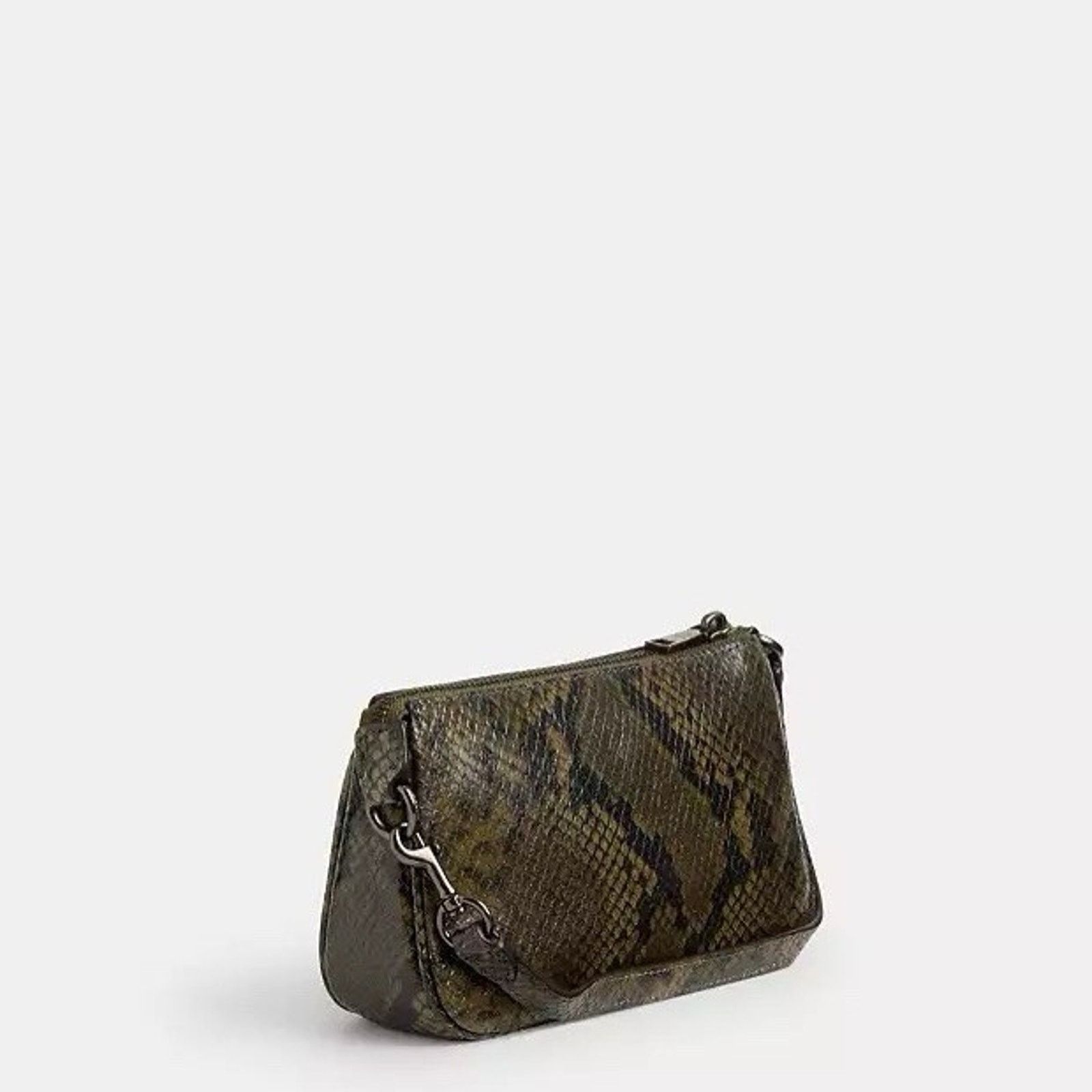 Coach NWT Coach Nolita 19 With Snake Gunmetal/Olive Multi CCF62 Size ONE SIZE - 13 Thumbnail