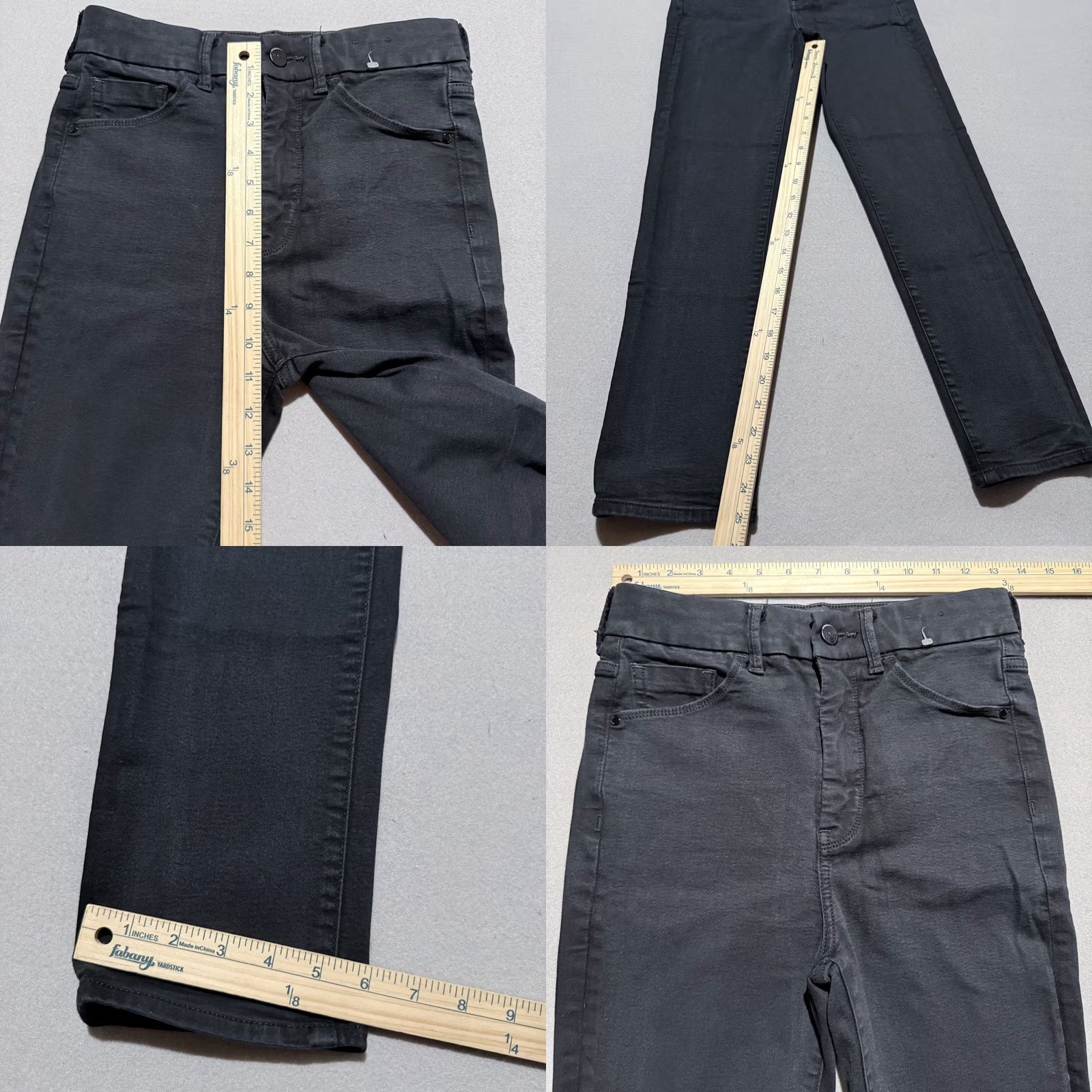 Express Express Jeans Women's Black Denim High Rise Straight Leg Zip Fly 2R Slim 5-Pocket Denim Jeans Size 26" / US 2 / IT 38 - 9 Thumbnail
