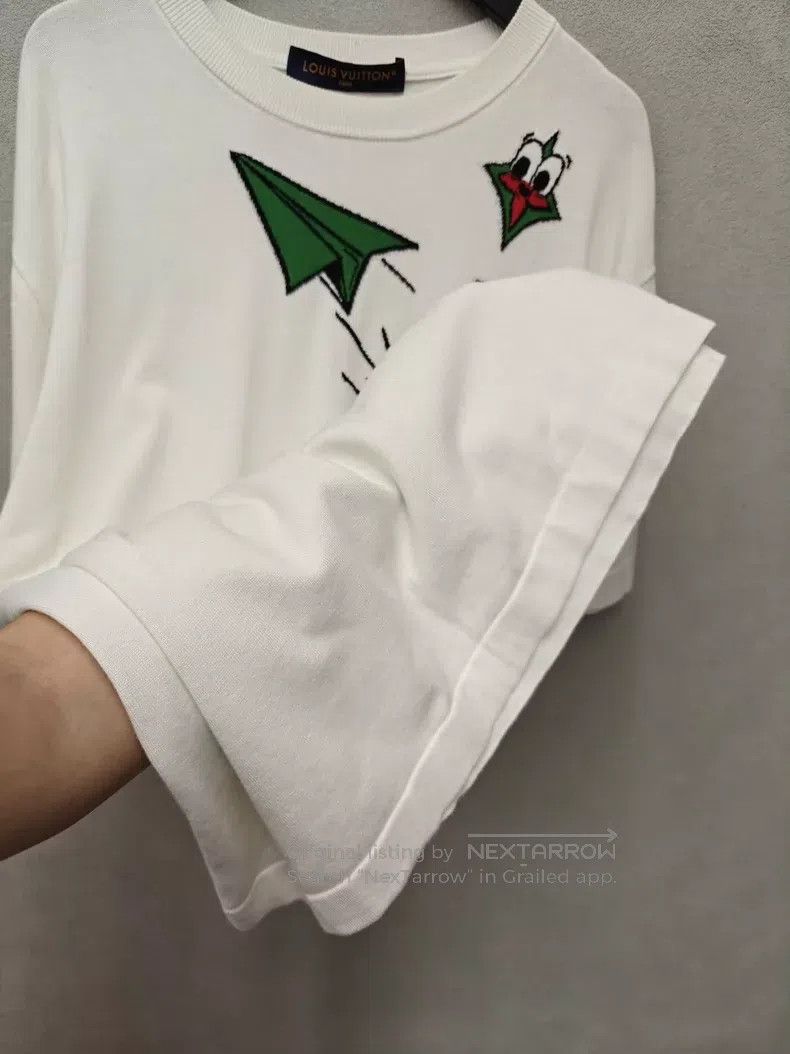 Louis Vuitton Louis Vuitton Paper airplane jacquard knit T-shirt Size US L / EU 52-54 / 3 - 9 Thumbnail