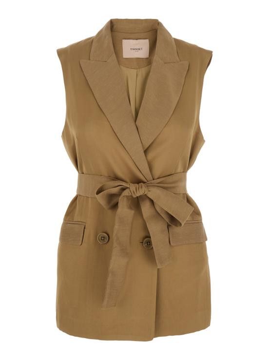 TWINSET TWINSET Women Suit Jackets 251TT227512438 Beige Size M / US 6-8 / IT 42-44 - 1 Thumbnail