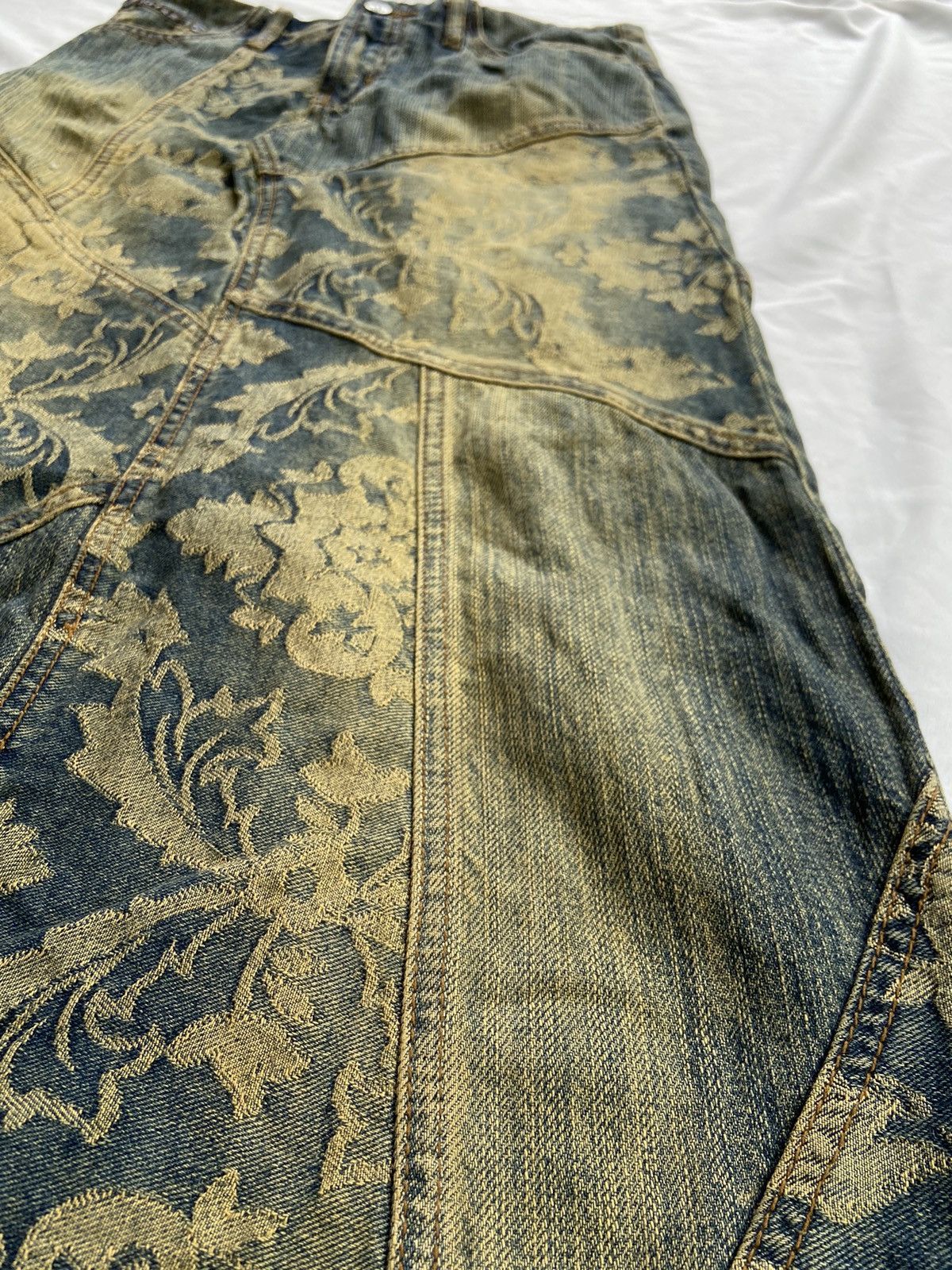 Japanese Brand JOYKA FLOWERS HANDMADE LONG SKIRT PANTS Size 28" / US 6 / IT 42 - 9 Thumbnail