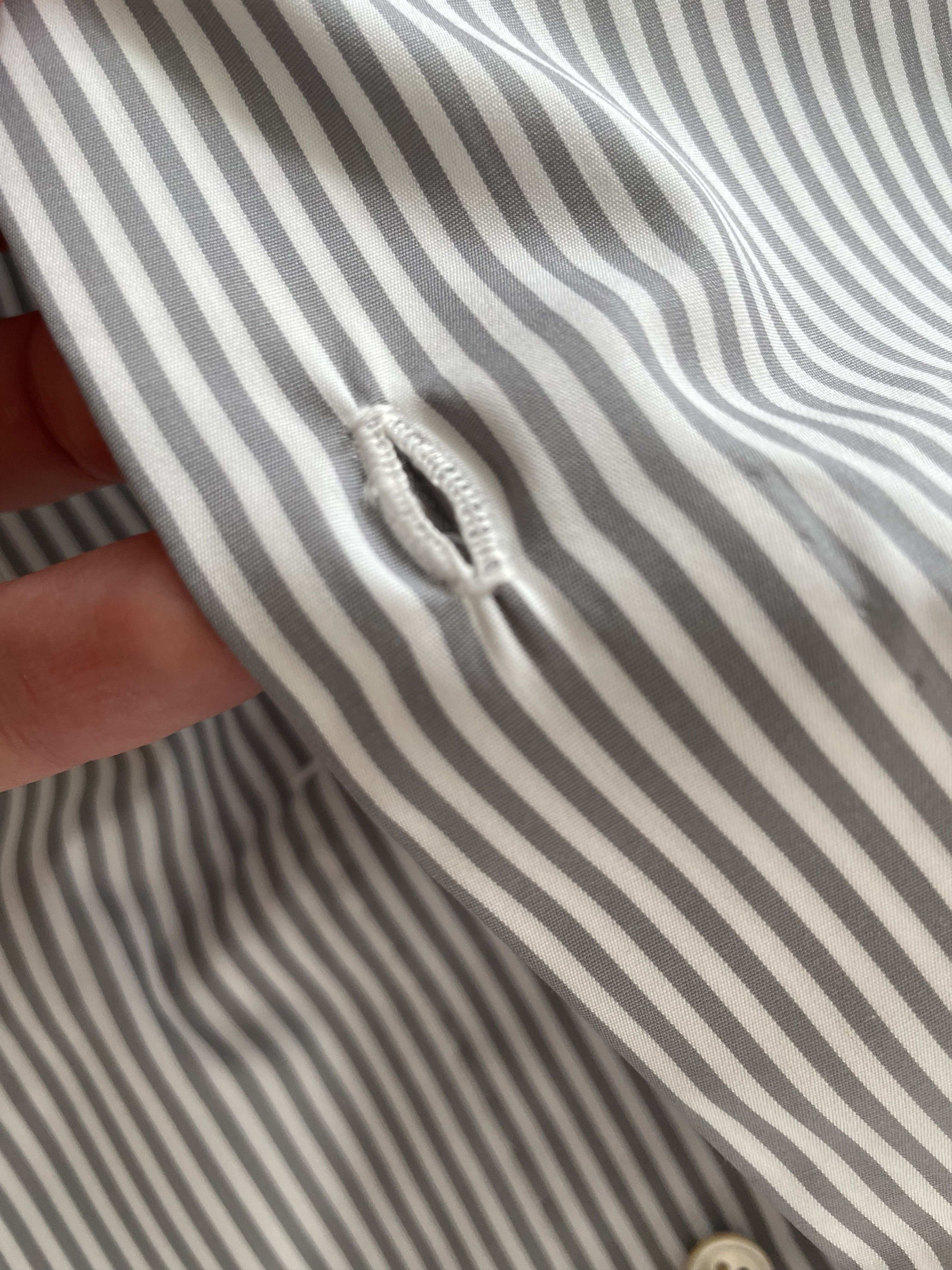 Other NWT Cavour Sartoria handmade grey striped shirt, size 15.5 Size US S / EU 44-46 / 1 - 3 Thumbnail