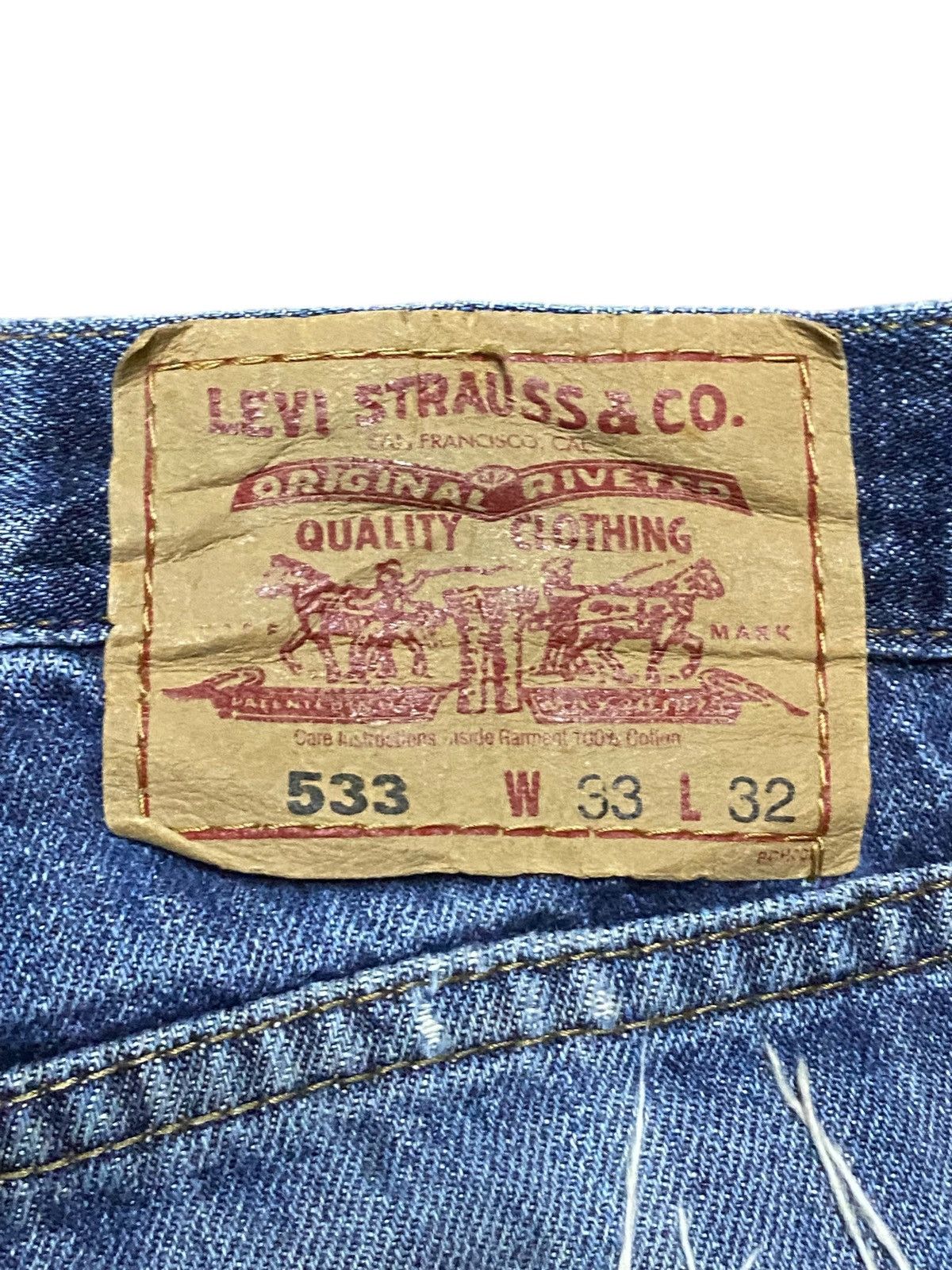 Levi's Vintage Clothing Vintage Levis 553 Mud Wash Distressed Loose Jeans Size US 32 / EU 48 - 12 Thumbnail