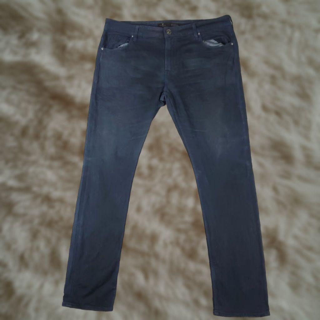 Guess GUESS Jeans Men’s 38x33 Denim Pants Skinny Slim Stretch Mid Rise Blue 5-Pocket Regular Fit Casual USA Mens Size US 38 / EU 54 - 1 Thumbnail