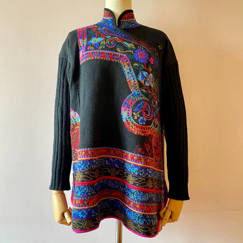 Kenzo KENZO Vintage retro ethnic pattern Chinese slanted collar Size M / US 6-8 / IT 42-44 - 2 Thumbnail