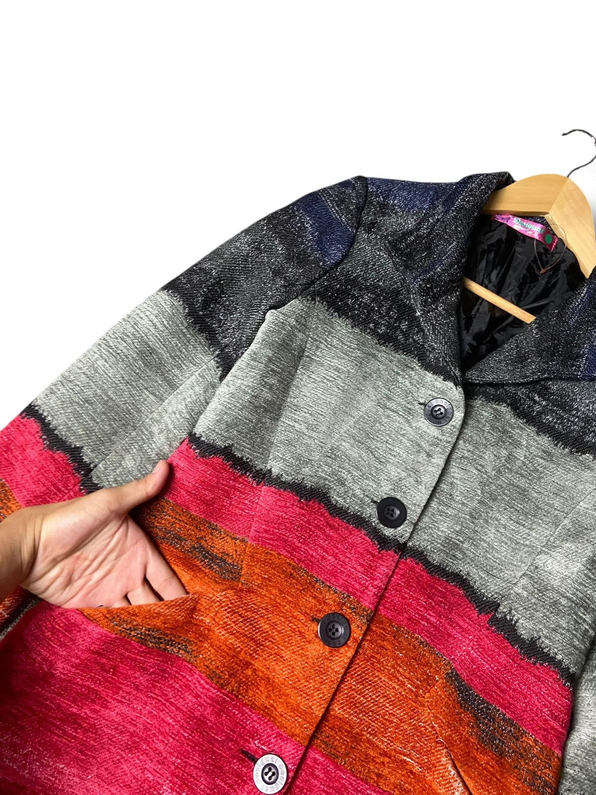 Desigual Vintage DESIGUAL Women Wool Coat (139) Size XXS / US 00 / IT 34 - 8 Thumbnail