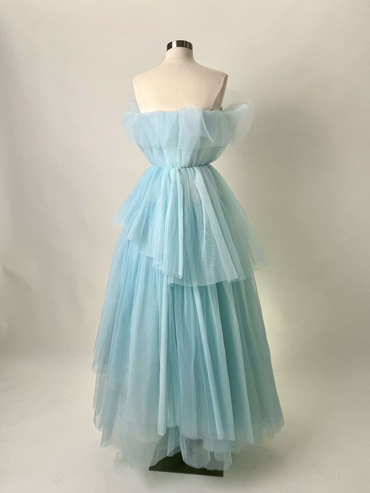 Other Brand new US 6 Anna Augusta Baby Blue Maxi Evening Dress Size M / US 6-8 / IT 42-44 - 8 Thumbnail