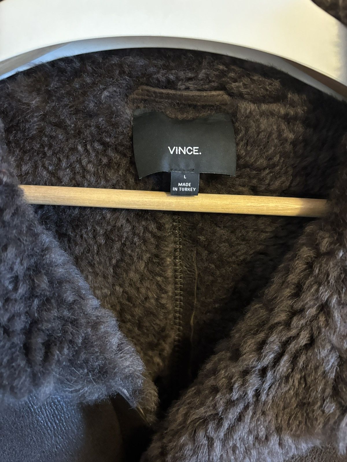 Vince Vince Large Brown Shearling Leather Jacket Size US L / EU 52-54 / 3 - 2 Thumbnail