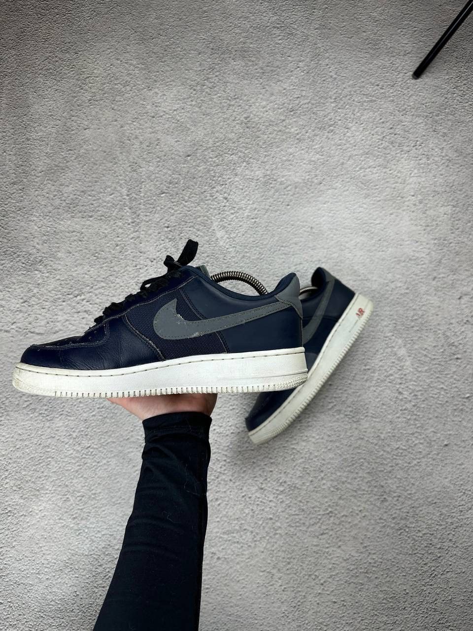 Nike Vintage Nike Air Force 1 07 LV8 Blue Orange Leather Sneakers Size US 8.5 / EU 41-42 - 3 Thumbnail