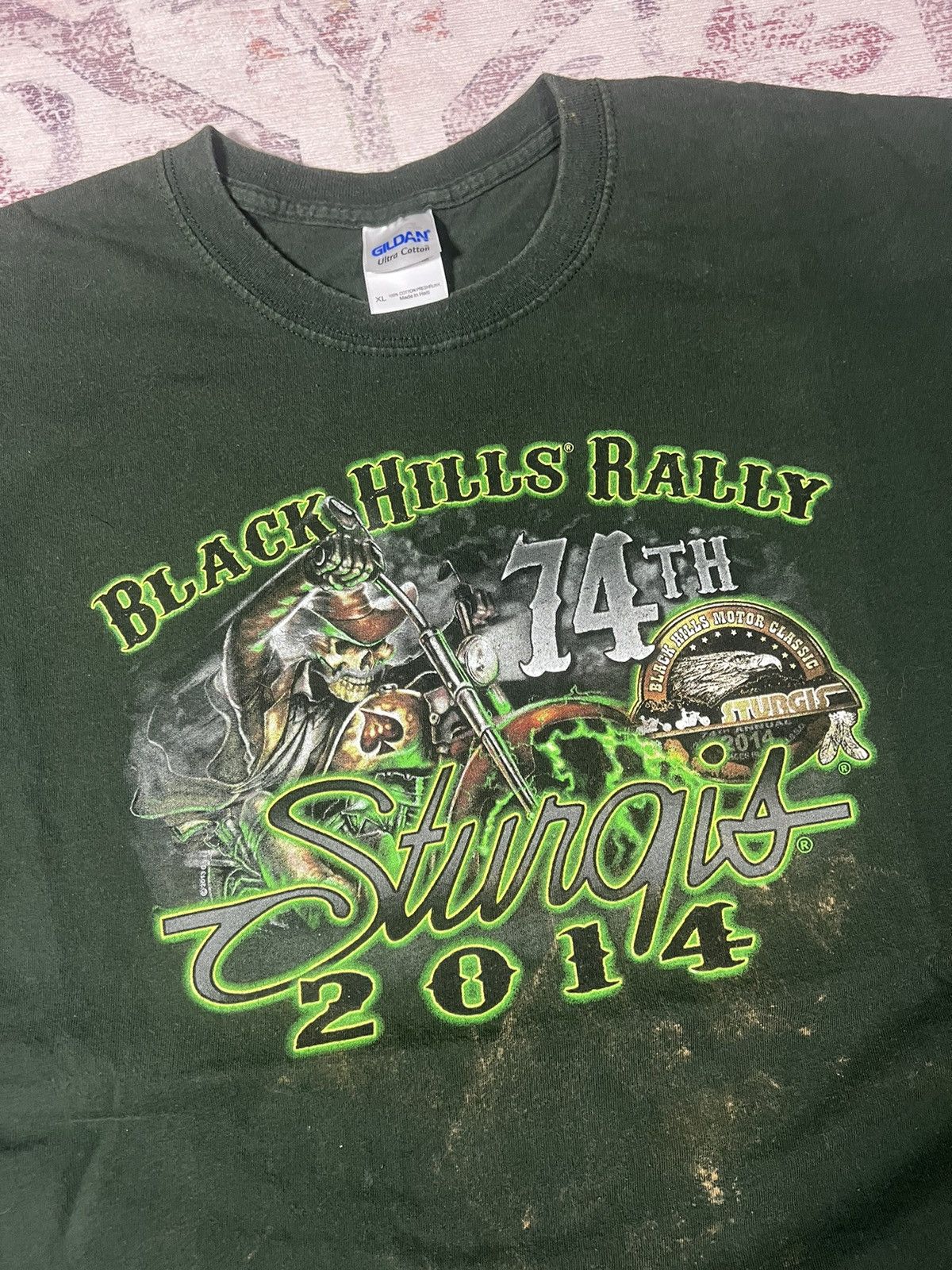 Harley Davidson Vintage Y2K Distressed Grave Digger Styled Sturgis Biker Tee Size US XL / EU 56 / 4 - 4 Thumbnail