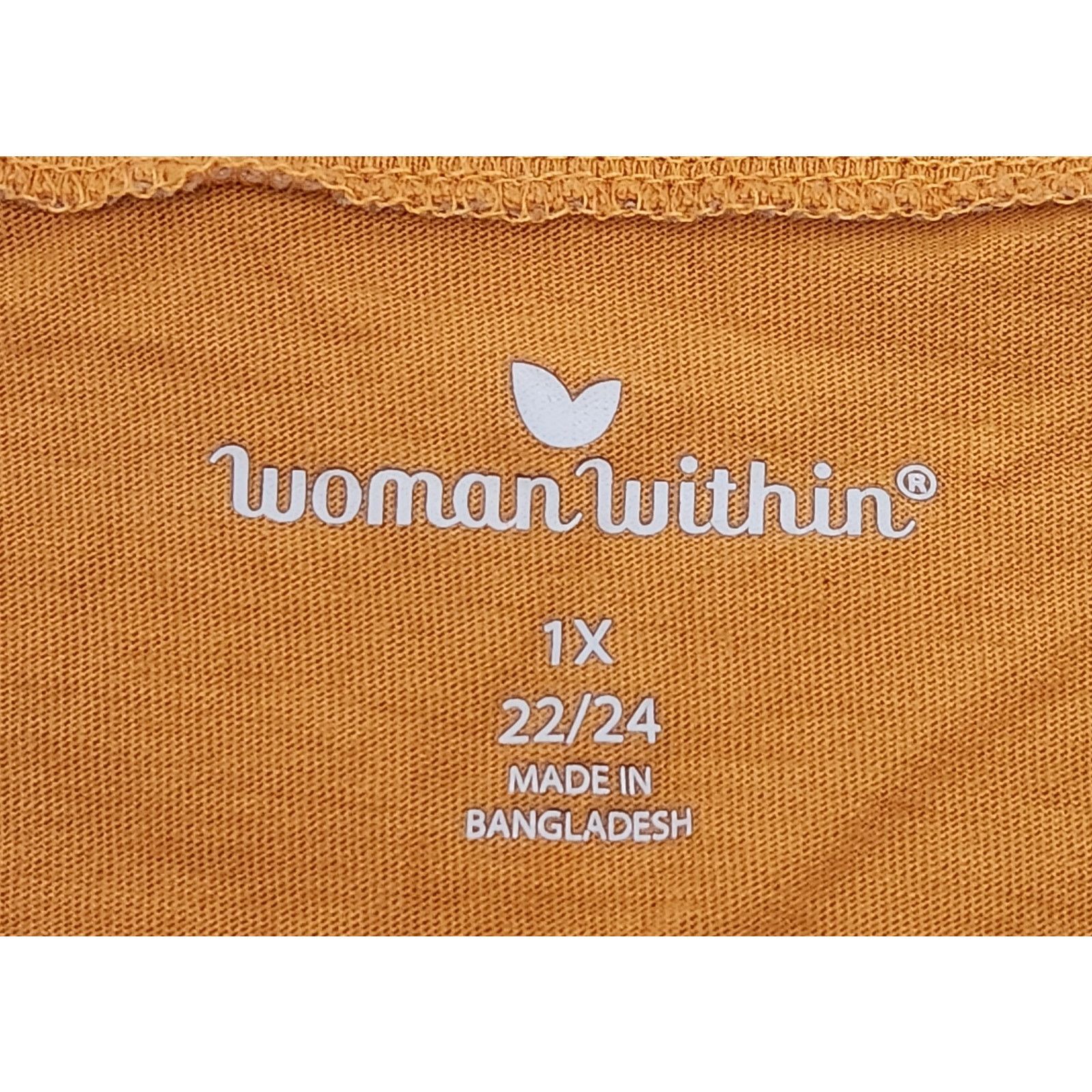 Other Woman Within Burnt Orange Boat Neck 3/4 Sleeve Top 1X Plus Size XXL / US 16-18 / IT 52-54 - 4 Thumbnail