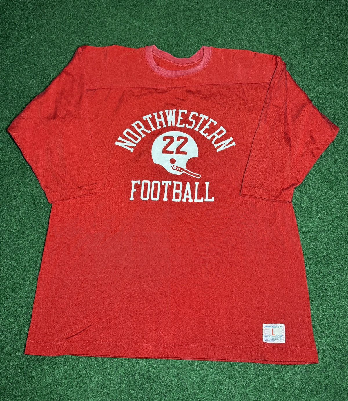 Champion × Vintage True Vintage 60s Champion Football Northwestern Jersey Size US L / EU 52-54 / 3 - 1 Thumbnail